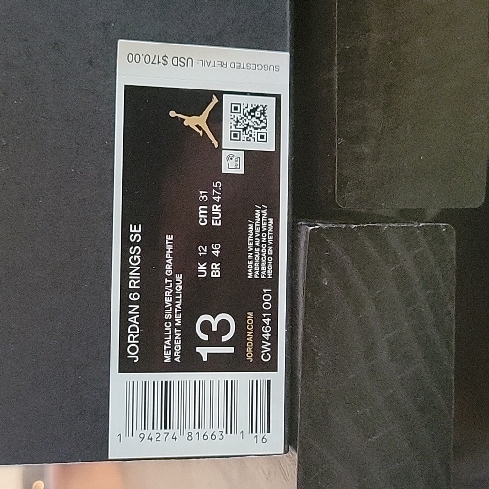MENS NIKE JORDAN 6 RINGS SE